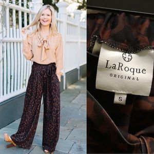 La Roque Original Leopard Wide Leg Pant